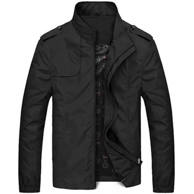 New mens casual stand up collar jacket for 2024. European and American mens thin multi-color zipper large-sized top. W240914