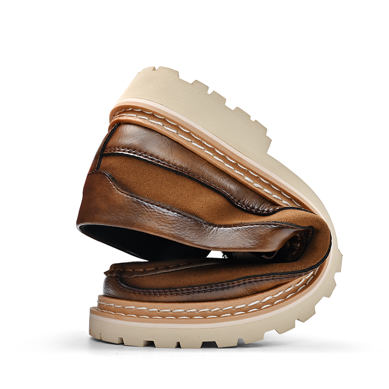 STRONGSHEN Men's Tassel Leather Shoes High Quality Retro Formal Oxfords Footwear Loafers Driving Party Dating Business Work Shoe