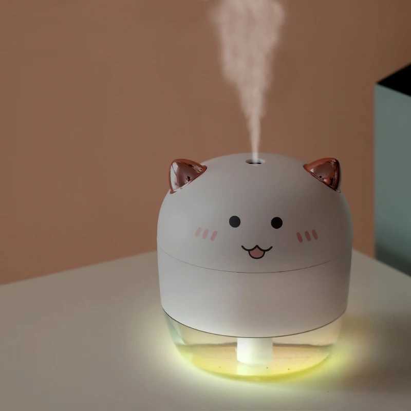 Car Air Freshener New Devil Angel Humidifier Mini Ultrasonic Humidifiers Led Night Light Aroma Essential Oil Diffuser USB Fogger Car Air freshenerL240