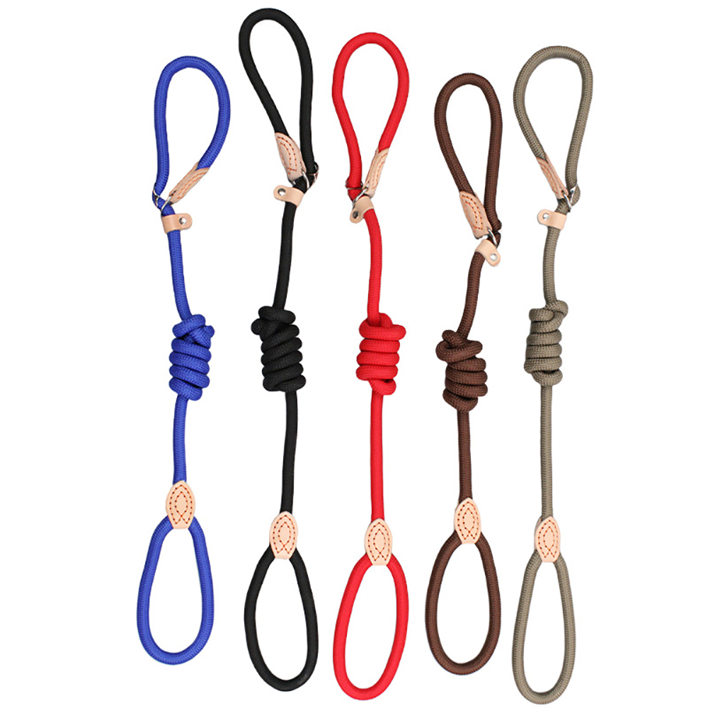 Dog Leash Slip Lead Snap Hook Rope Leash Strong Braided Dog Training Leash No Pull Training Lead Leashes for Medium & Small Dogs