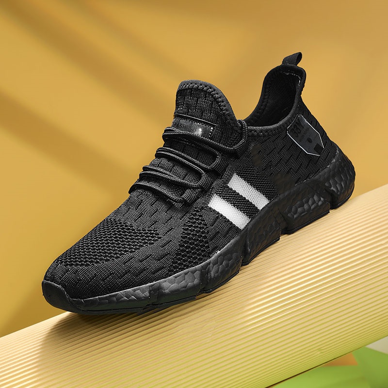 Dropshipping Sneakers Men Shoes High Quality Popcorn Sole Fly Weave Breathable Running Tennis Shoes Casual Walking Shoes Women