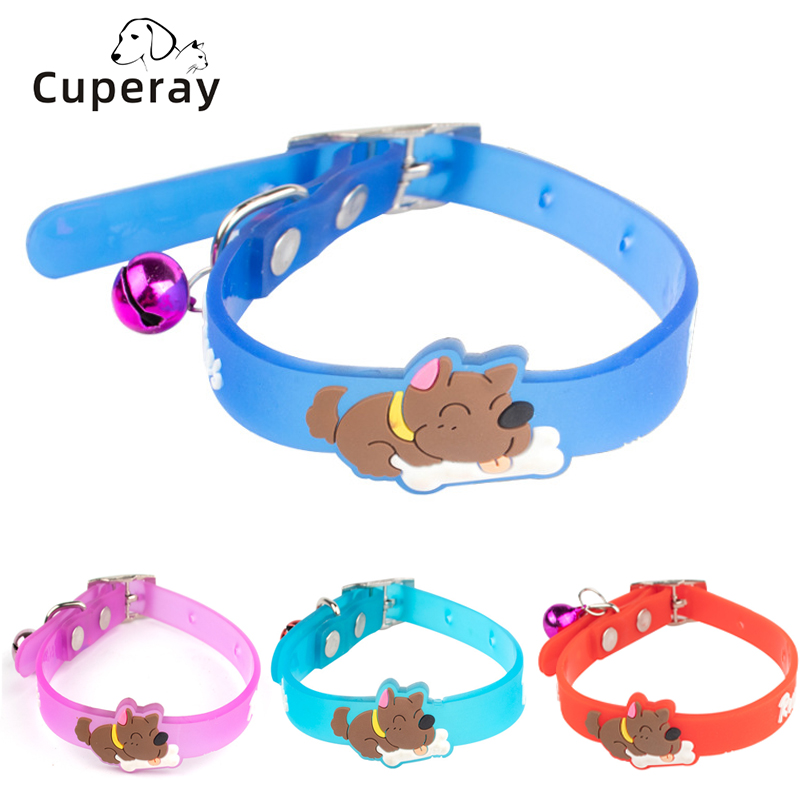Breakaway Cat Collar with Bells,Soft Rubber Kitten Collars,Safety Adjustable Buckle,Lightweight Cute Cotton Pet Collar for Cats