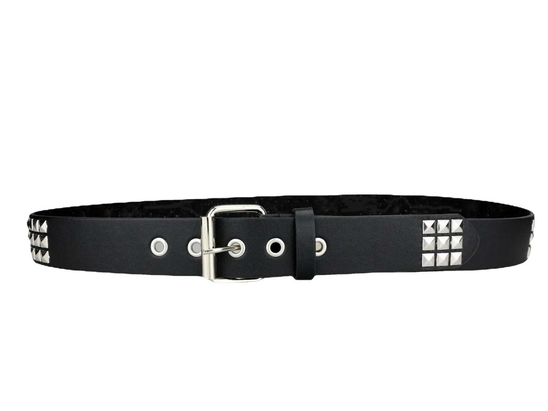 Women Men Belt 2024 Casual PU Leather Rivets Adjustable Cinch Belt Waistband for Daily Street 105/115/125cmX240914