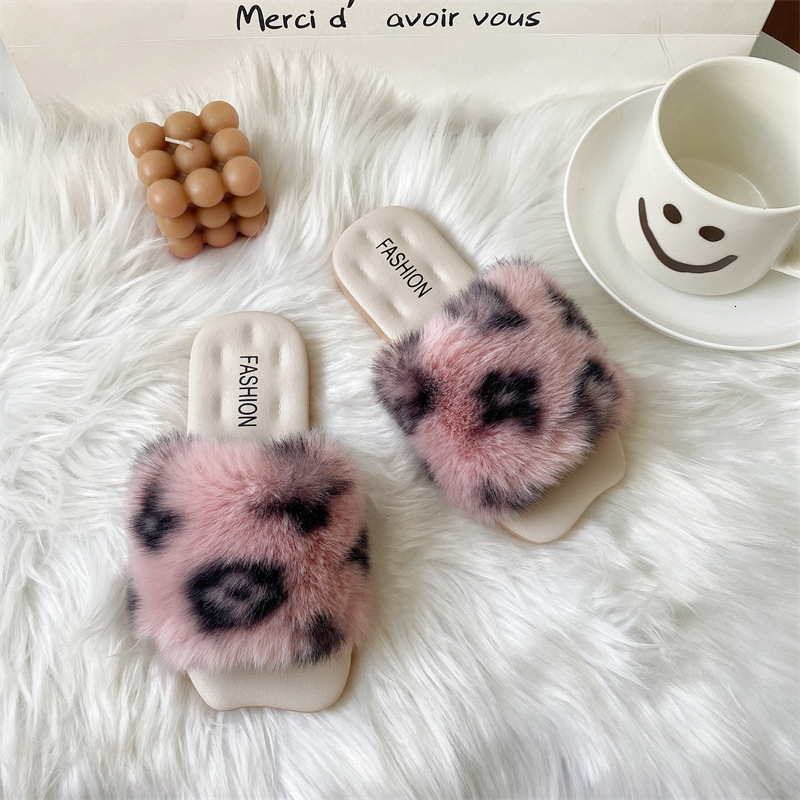 Graphic designer slippers, single brand's new casual women's shoes, soft soled outdoor home slippers for women to keep warm in autumn and wi