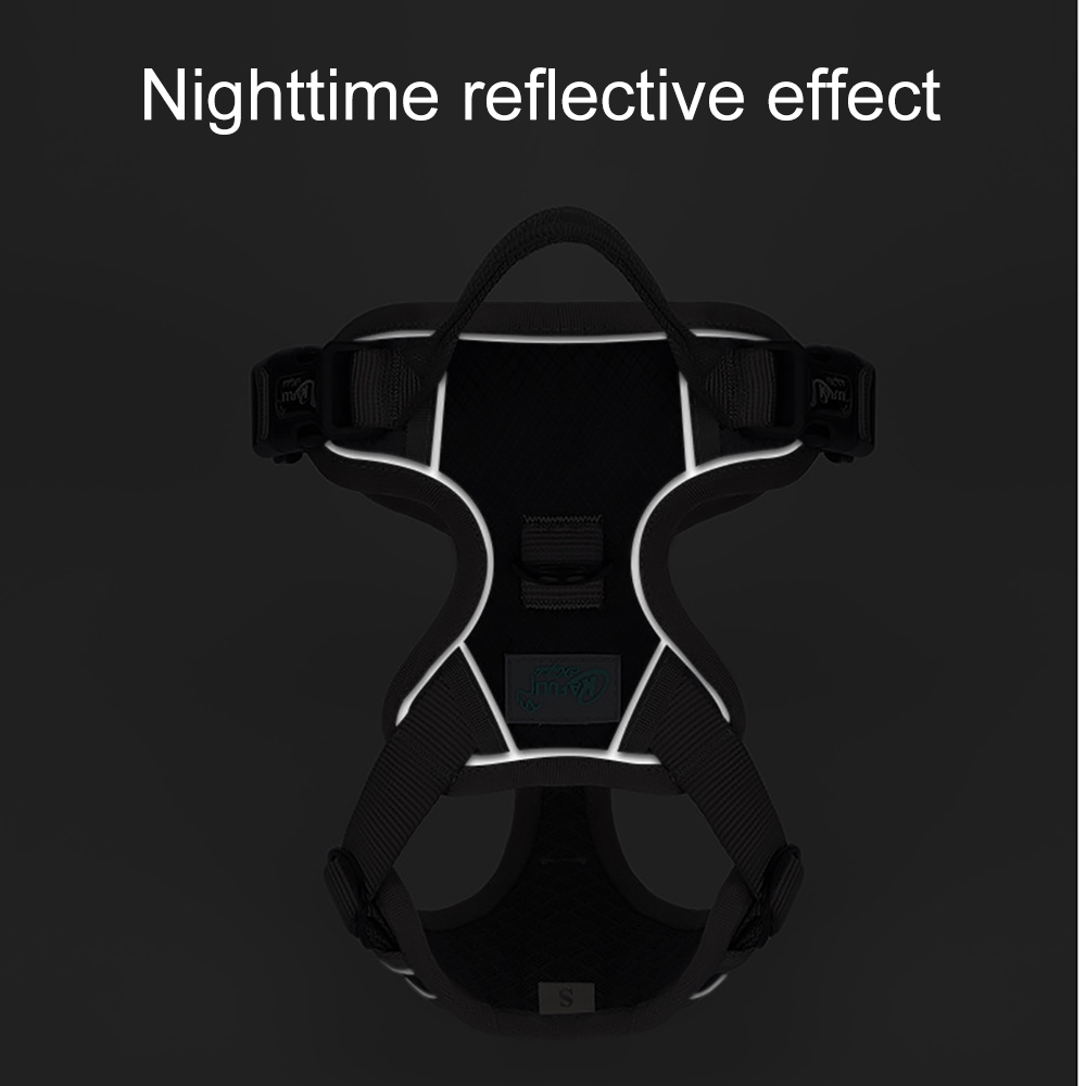 Vest-style Nylon Pet Harness Adjustable Reflective Medium & Large Dog Explosion-proof Dogs Harness with Thickened Control Handle