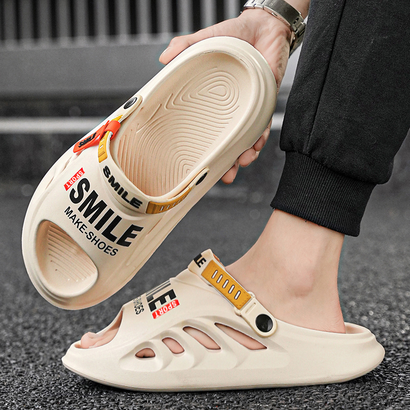 Fashion Men's Slippers Beach Outdoor Sandals Comfortable Soft Sole Clogs Men Casual Shoes Garden Water Shoes Men Home Slippers