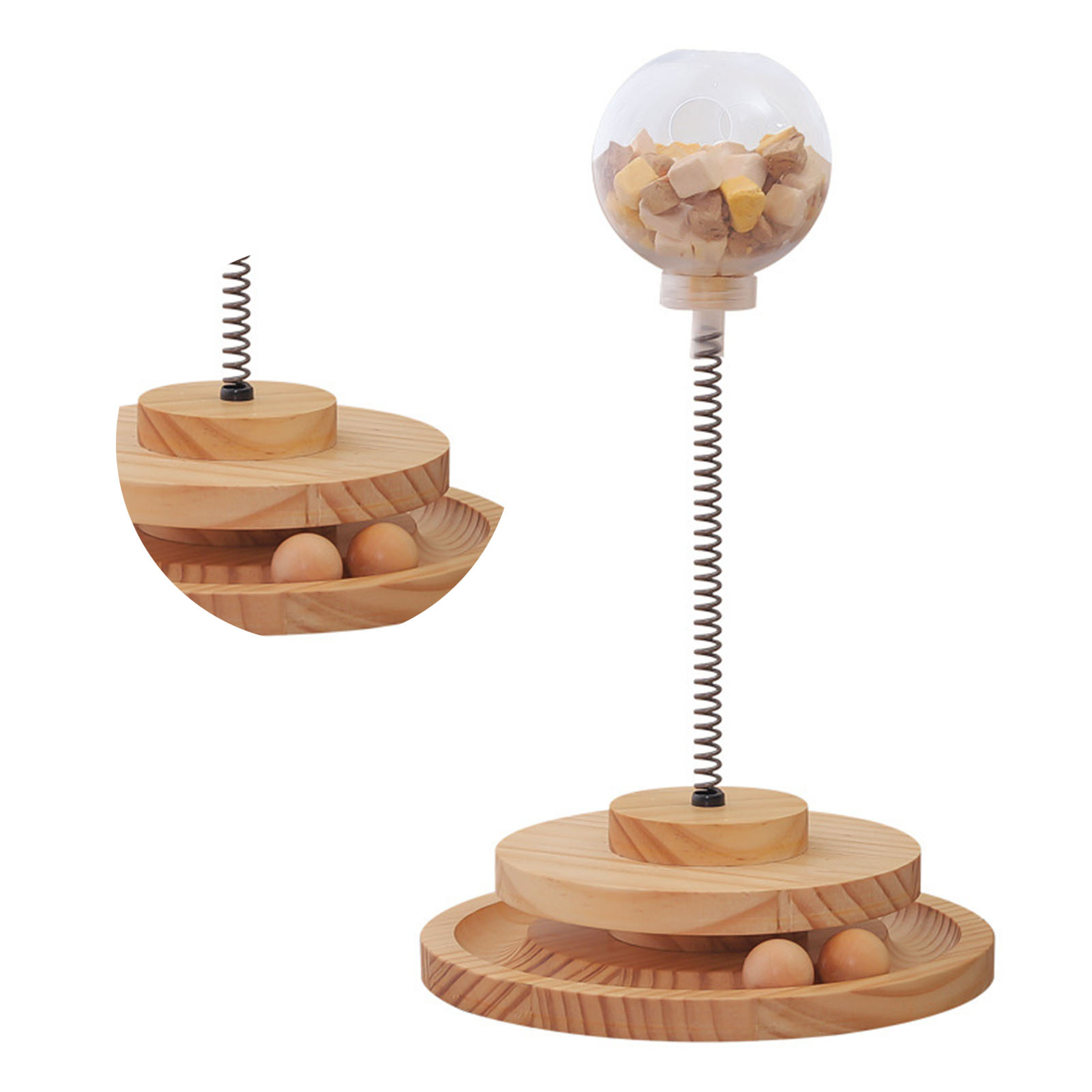 Pet Toy Treat Dispenser Tumbler Interactive Cat Food Toys Leakage Food Ball Pet Feeder For Kitten Pet Supplies