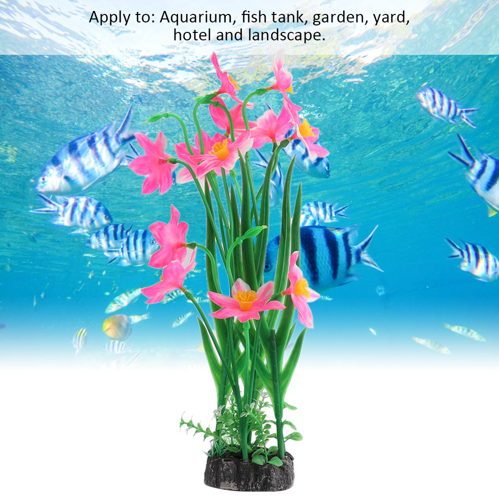 Artificial Coral Plant for Aquarium, Vivid Flower Ornament, Underwater Fish Tank, Garden Land