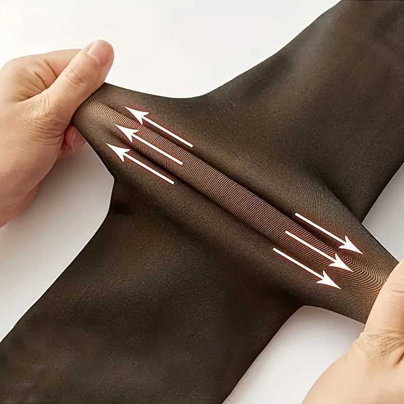 Thermal Fleece Lined High Waist Pantyhose Soft Warm Stretchy Stockings for Women - Perfect for Cold Weather Outdoor ActivitiesX240914