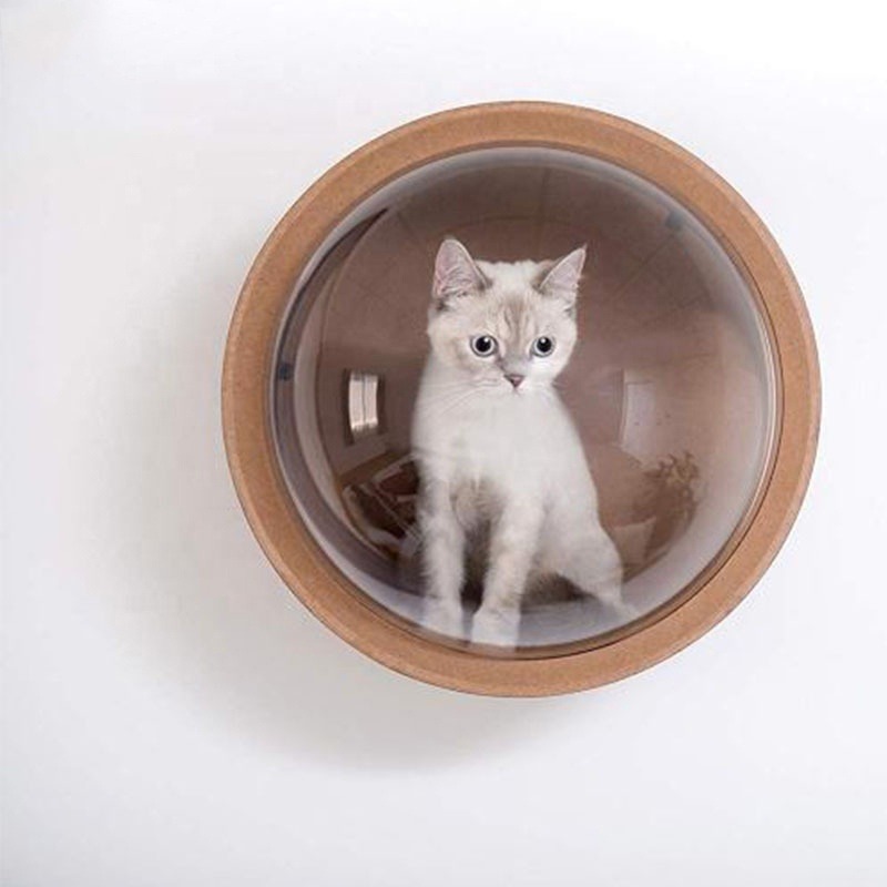Spaceship Gamma Pet Bed for Cat and Dog, Window Perch, Tree Made of Wood, Wall Mounted, Indoor Cat, DIY Mansion Cat accessories
