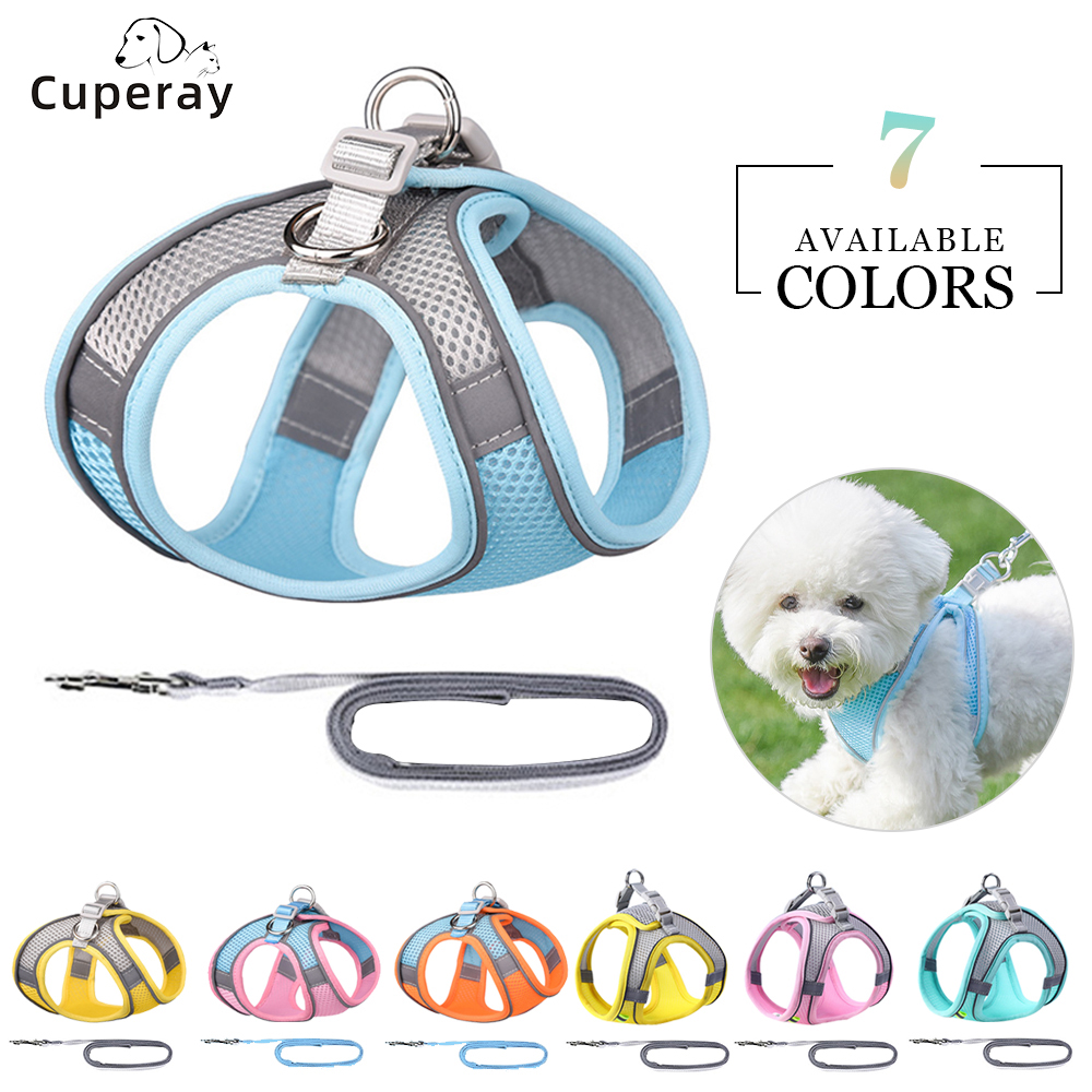 Cat Harness and Leash Set,Adjustable Escape Proof Kitten Vest Harness with Soft Mesh Reflective Pet Harness,Fit for Kitten,Puppy