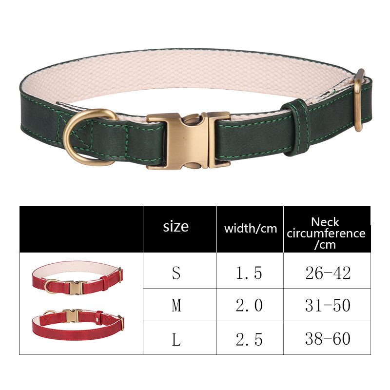 Personalized Leather Dog Collars, Adjustable Pet Collars Free Customized Name and Phone Tag for Small and Large Dogs Accessories