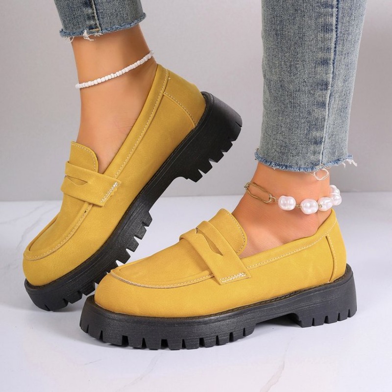 Size Loafers: Plus British Style Platform Shoes for Office Ladies 4