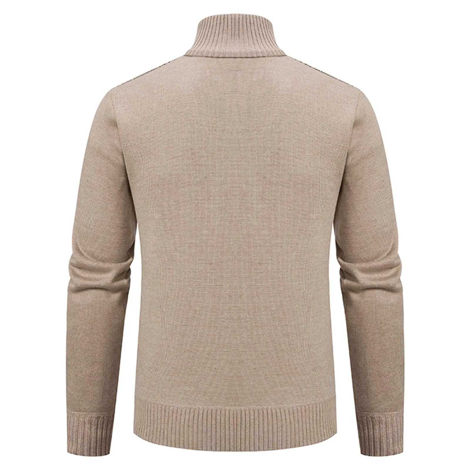Man Knit Sweater Cardigan Mens Y2K Zipper Sweater 2024 Male Luxury Solid Color Jersey Casual Business Warm Jumper Harajuku CoatXJ240907
