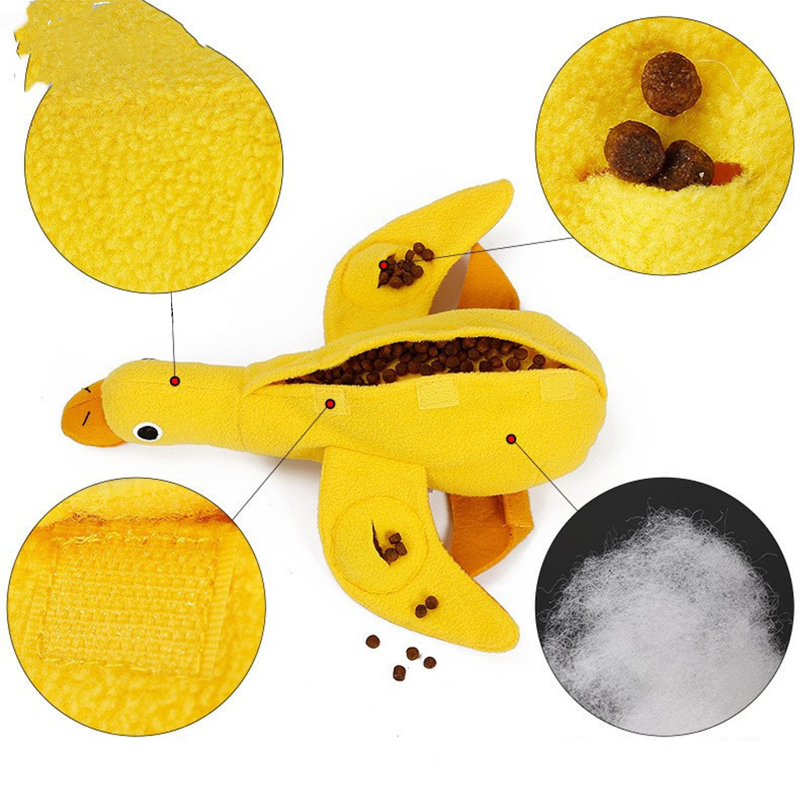 Dog Squeaky Toy Teeth Cleaning Interactive Cute Duck Shape Plush Puppy Chew Toy For Pet