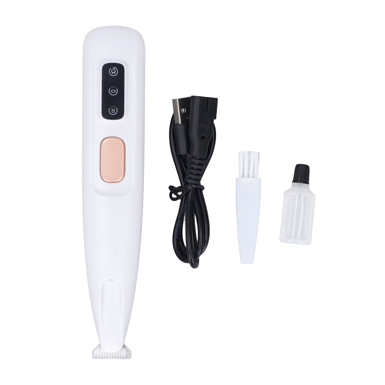 Dog Paw Hair Trimmer Pet Paw Trimmer with LED Light Efficient Low Noise Rechargeable Electric Dog Paw Hair Clipper for Pets