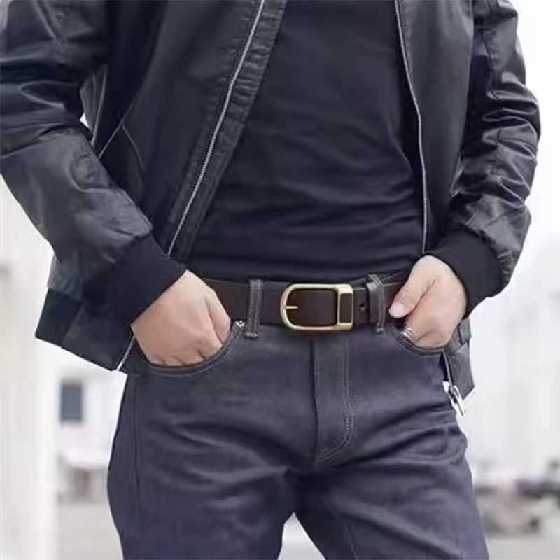 2024 New Design PU Leather For Male Fashion Mens High Quality Buckle Jeans Cowskin Casual Belts Business Cowboy WaistbandX240914