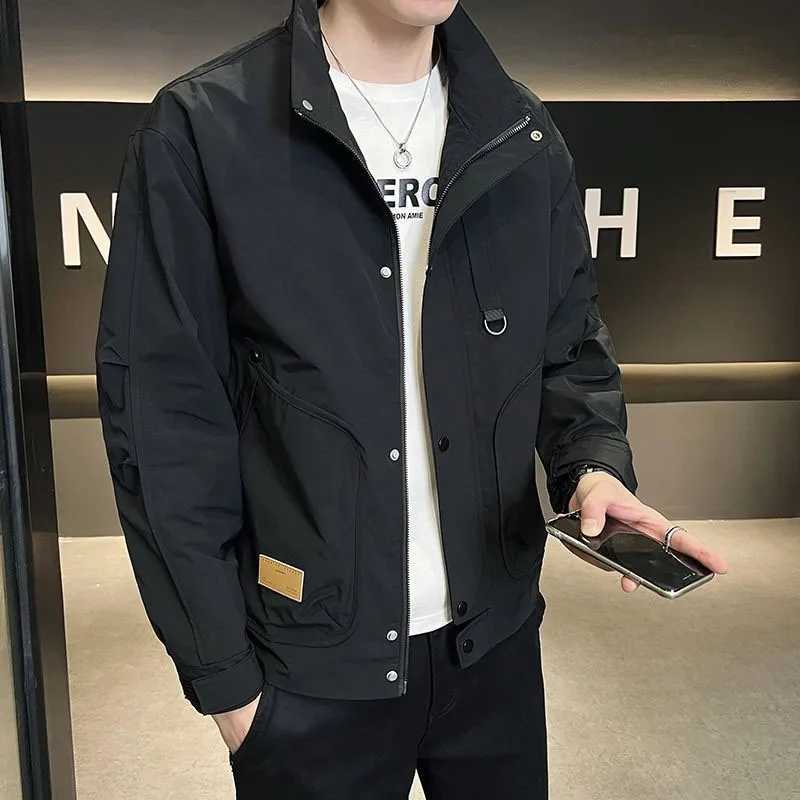 New Year and Autumn Fashion Trends Street Stand up Collar Work Clothes Large Pocket Casual Style Mens Jacket Coat W240914