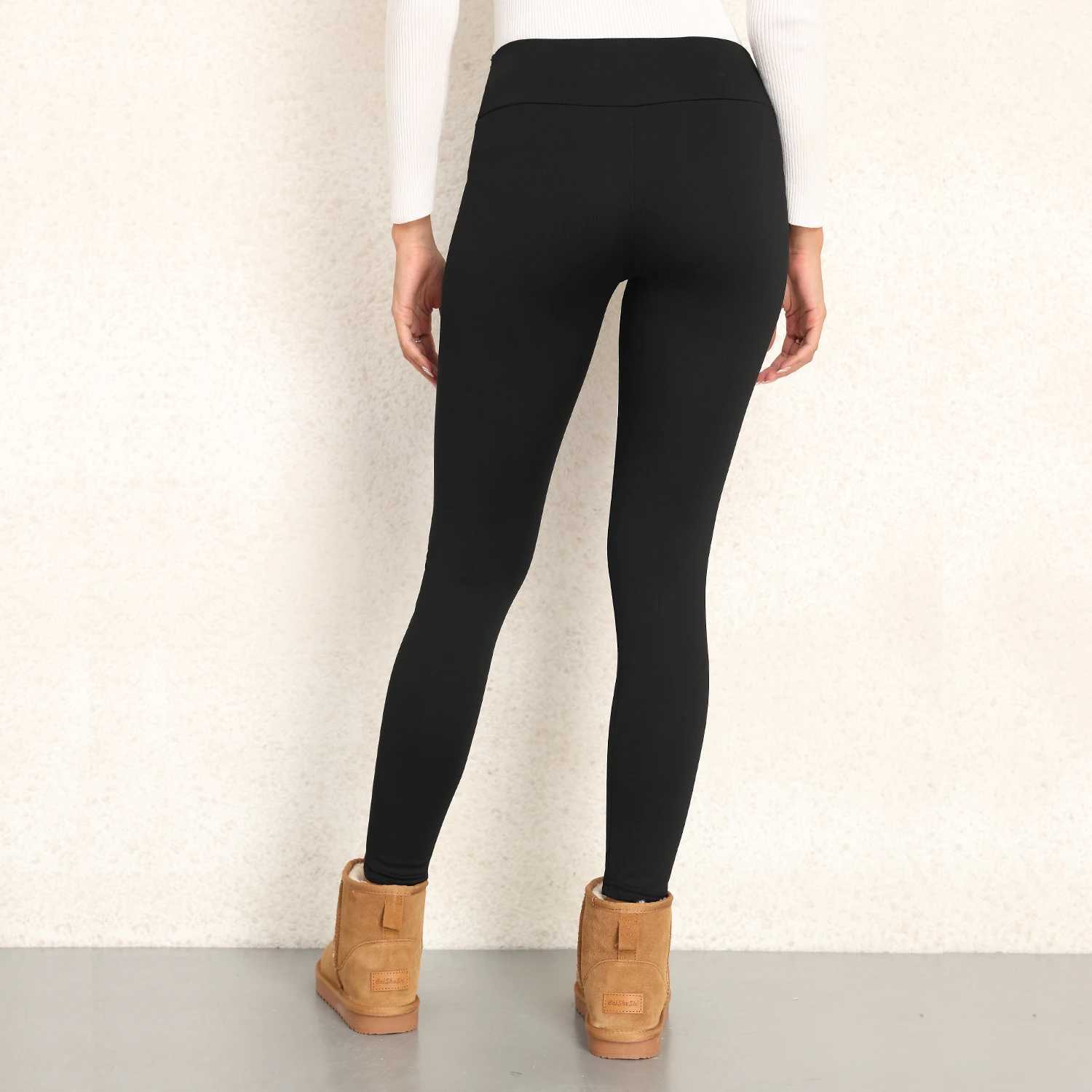 2PCS Warm Winter Leggins Womens Gym Black Velvet Leggings High Waist Classic Casual Autumn Pants Fashion CompressionX240914