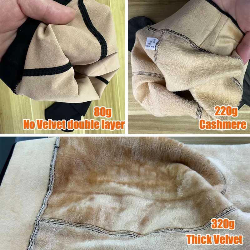 Thermal Stockings Woman Fleece Tights Sexy Winter Warm Pantyhose Translucent Slim Thicken Tights Elastic Velvet Leggings FemaleX240914