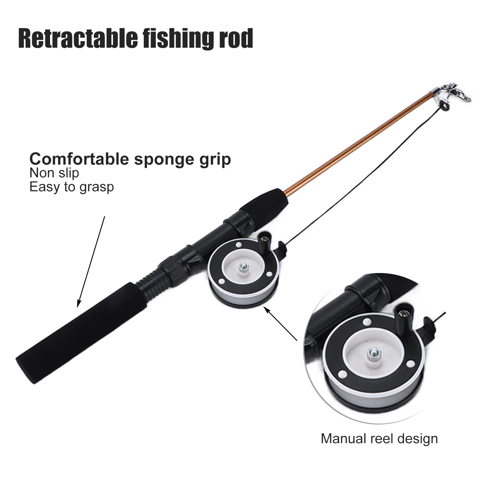 Retractable Cat Stick Toy Set with Feather, Fishing Pole, Bells, Wand, Indoor Kittens, 7 Pcs