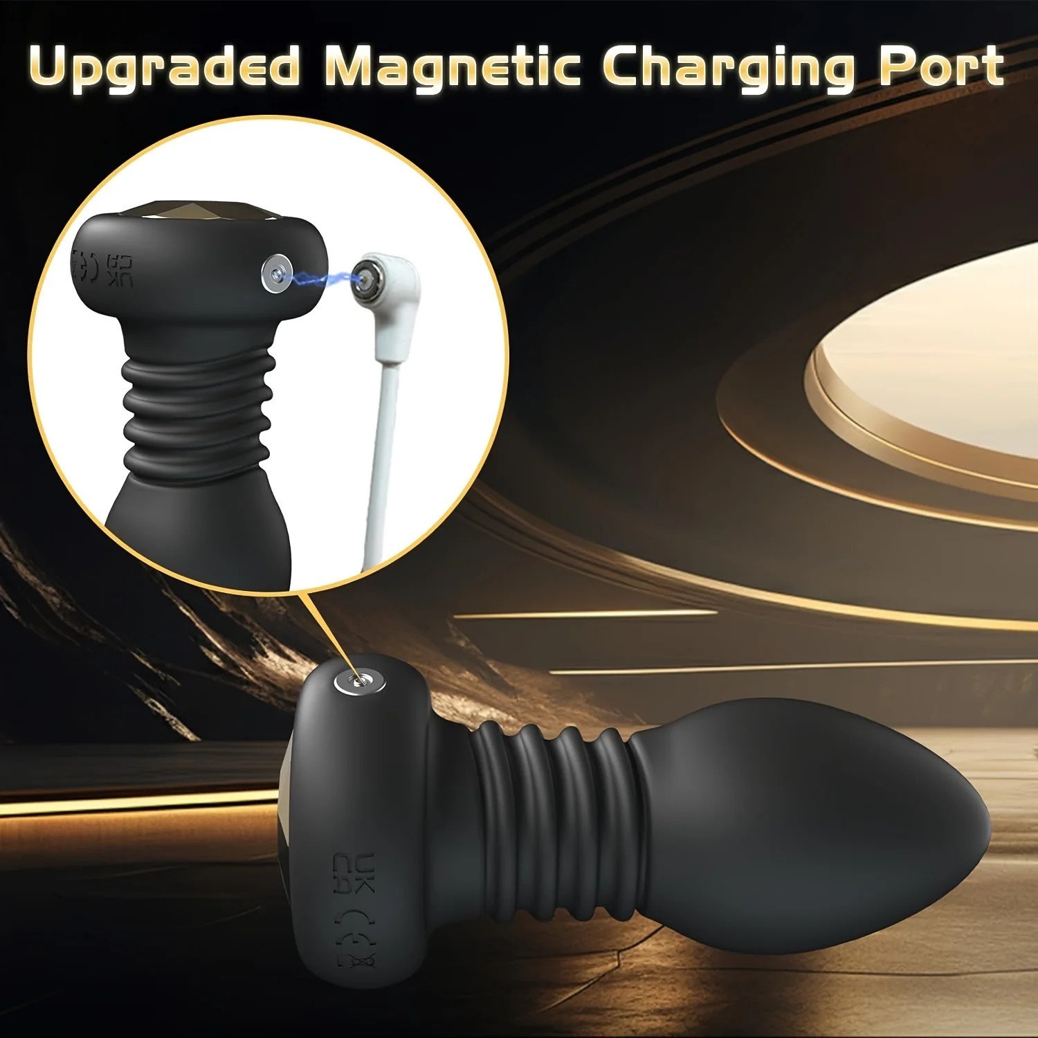 Telescopic anal plug prostate massager male dildo vibrator LED color light vaginal sex toy 240914
