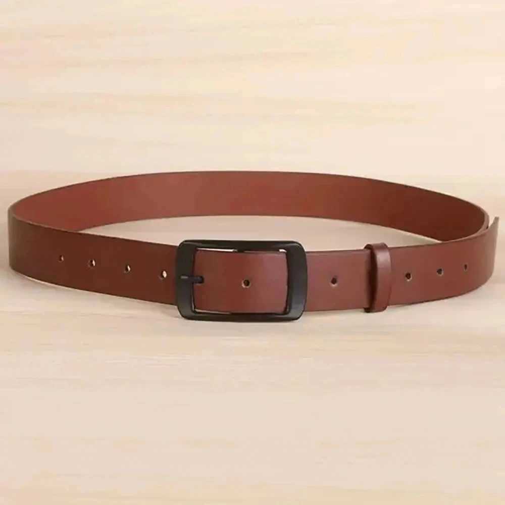 1pc Mens Belt Classic Fashion PU Leather Belt High End Authentic Fashion Metal Buckle Women Belt Paired with Jeans Belt UnisexX240914