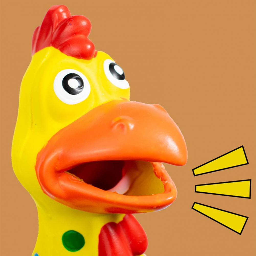 Screaming Squeeze Sound Dog Chewing Training Toy Spotted Latex Chicken Interactive Pet Supplies