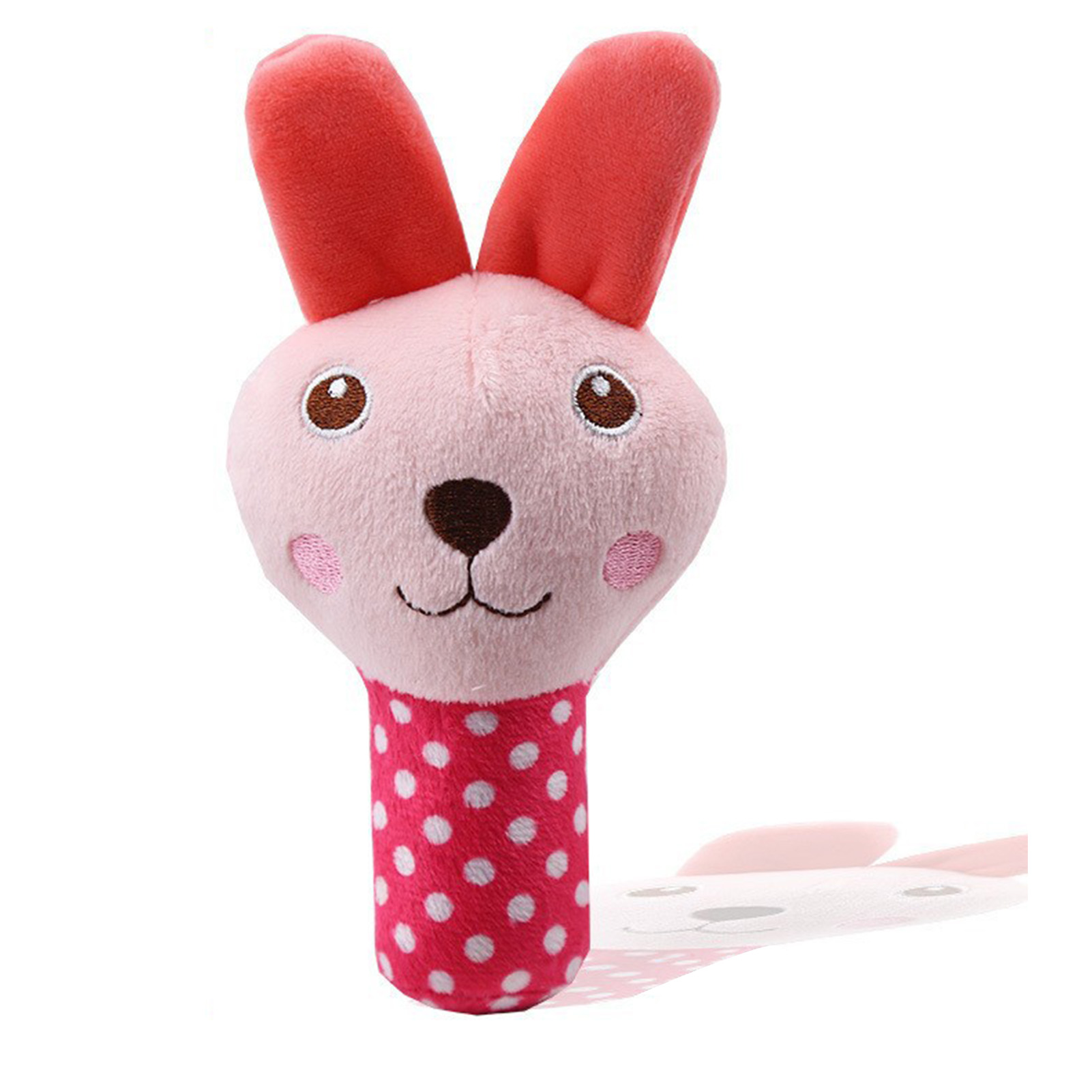 Rose Red Rabbit Pet Chewing Plush Toy Bite Resistant Pet Teething Toy Soft Anxiety Reduction Toy For Dogs