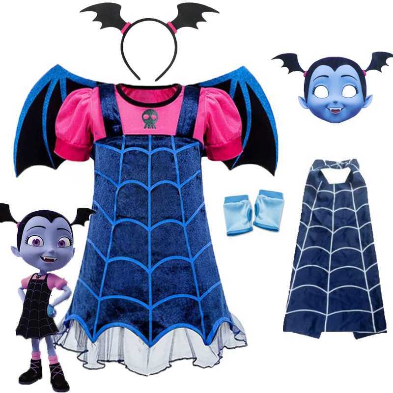 Vampire cosplay dress up girl childrens princess dress up Christmas Halloween costume childrens carnival party dress up mask W240914