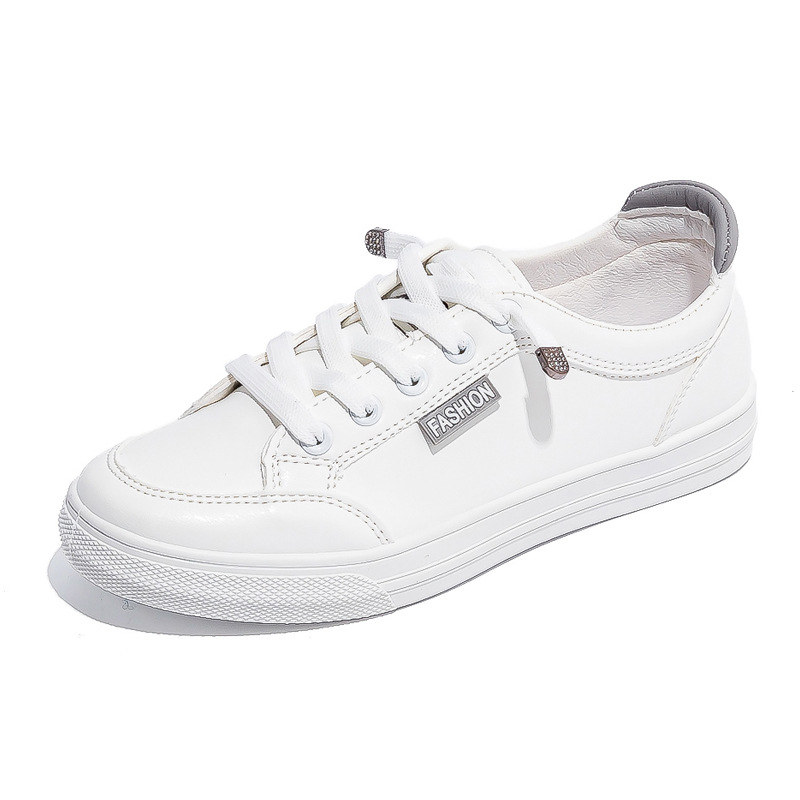 Outdoor Trainers Women Running Shoes Summer Autumn Fashion White PU Leather Lace-Up Breathable Casual Sneakers atos De Mujer