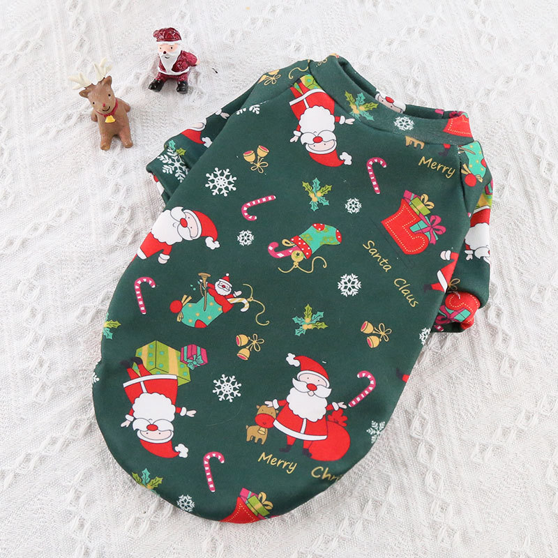 Christmas Dog Clothes Winter Warm Dogs Sweatshirt Cute Printed Puppy Costume Cat Coat Chihuahua Yorkshire French Bulldog