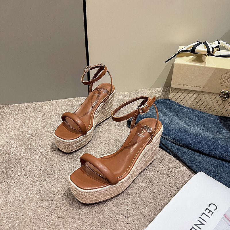 Ladies Sandals Summer Women's Shoes Wedge Heel Sandals Bunch Casual Sandals Ladies Sandals for Women Platform Sandals High Heels