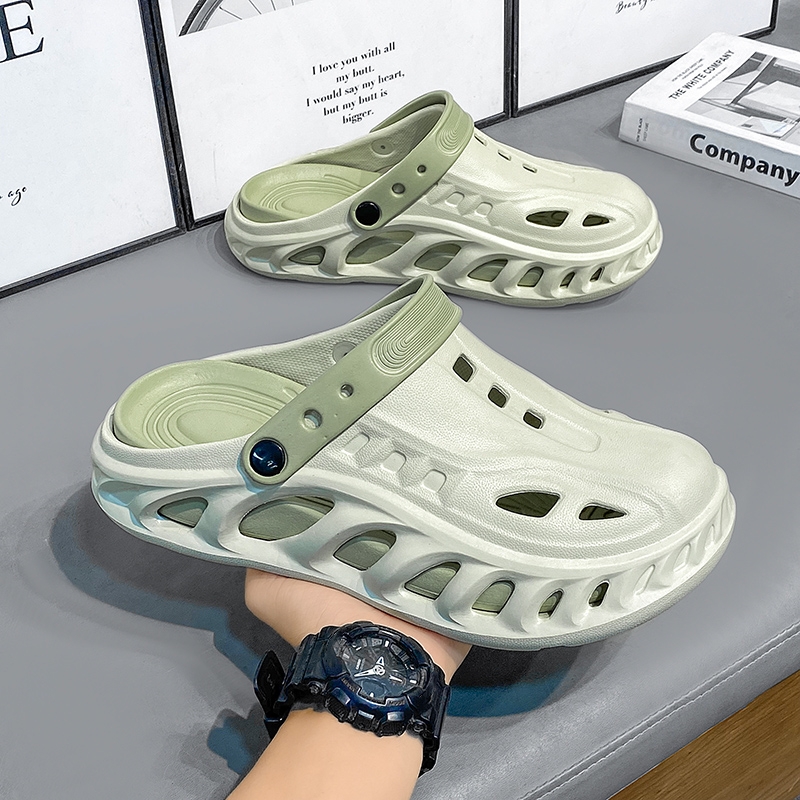 Fashion Men's Sandals Outdoor Slippers Beach Comfortable Slides Thick Soft Clogs Water Shoes Men Casual Shoes Men Beach Sandals