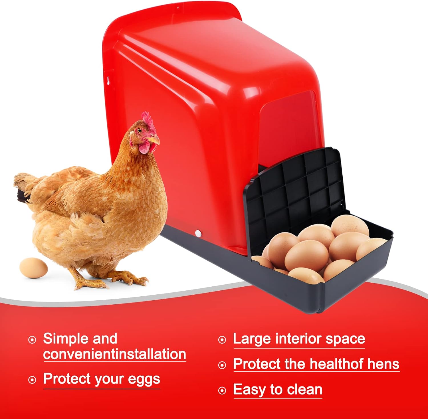 6 Chicken Nesting Boxs, Chicken Nesting Box for Laying Eggs, Heavy Duty Nesting Box, Chicken Nesting Boxes for Laying Egg