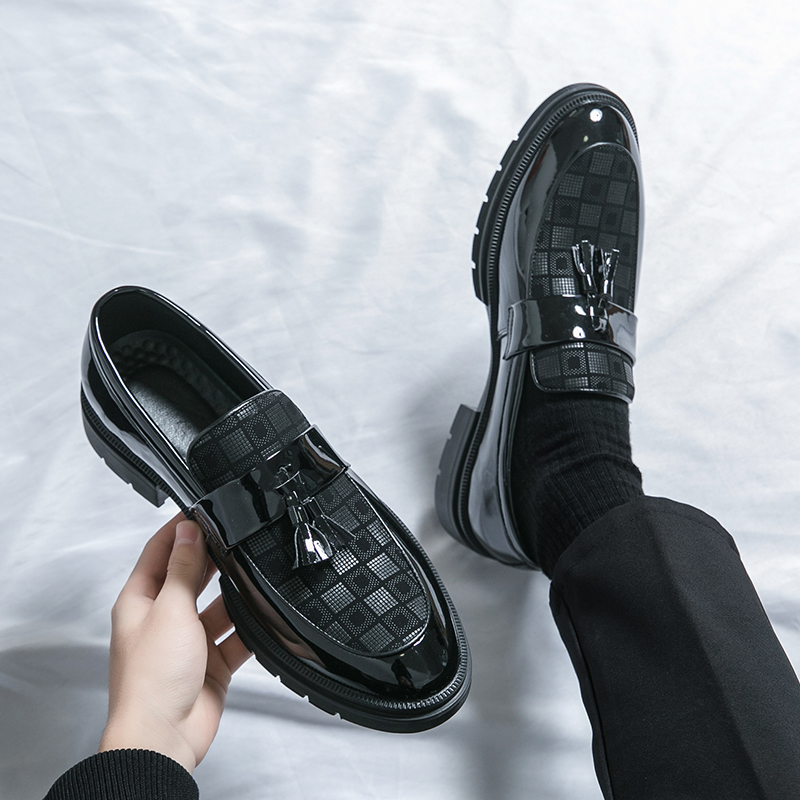 Men Leather Casual Black Tassel Loafers Handmade Soft Leisure Shoes Breathable Slip-On Comfortable for Drive Footwear Moccasins b584 2ef3