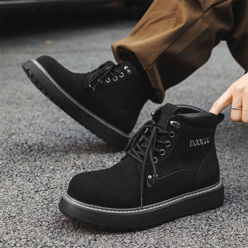 Ddmysports 2024 autumn new thick bottom Derby middle English style small leather shoes fashion hundred models Korean version of the student casual sho