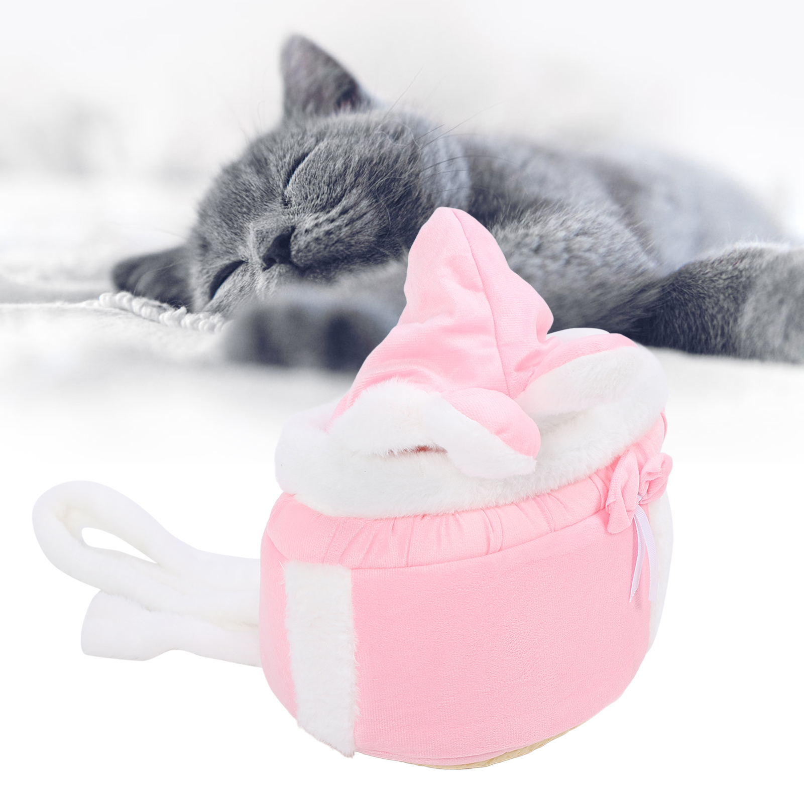 Pet Front Carrier Widen Straps Keep Warm Flannelette Fabric Cats Travel Carrier With Hands Warmer For Small Dogs