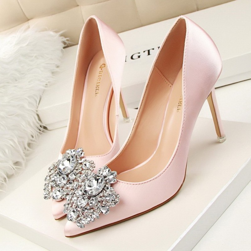 2025 new Version Korean Sweet Woman Red Pink Wedding Banquet Kitten High Heels 10cm Girls Wear Heel Shoes Big Size 34-43 4854