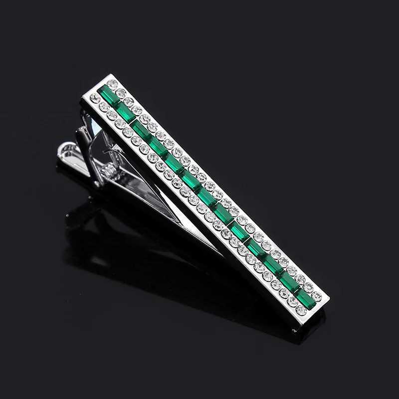 Luxury Rhinestone Tie Clip Fashion Mens Business Banquet Dress Suit Ties Accessories High-end Wedding Tie-Clips Gifts for MenX240914