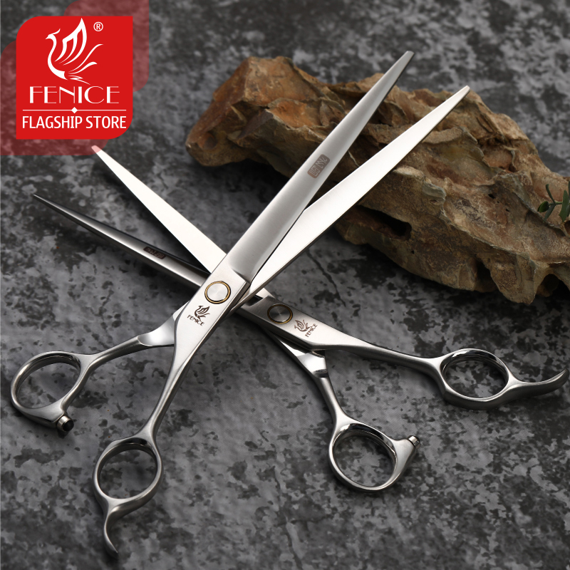 Fenice 6.75/7.5 inch bearing screw professional pet grooming scissors for dogs cutting grooming shears tesoura tijeras