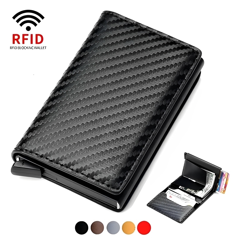 Mens smart wallet credit card holder fashion wallet aluminum alloy business leisure mini wallet wallet 240914