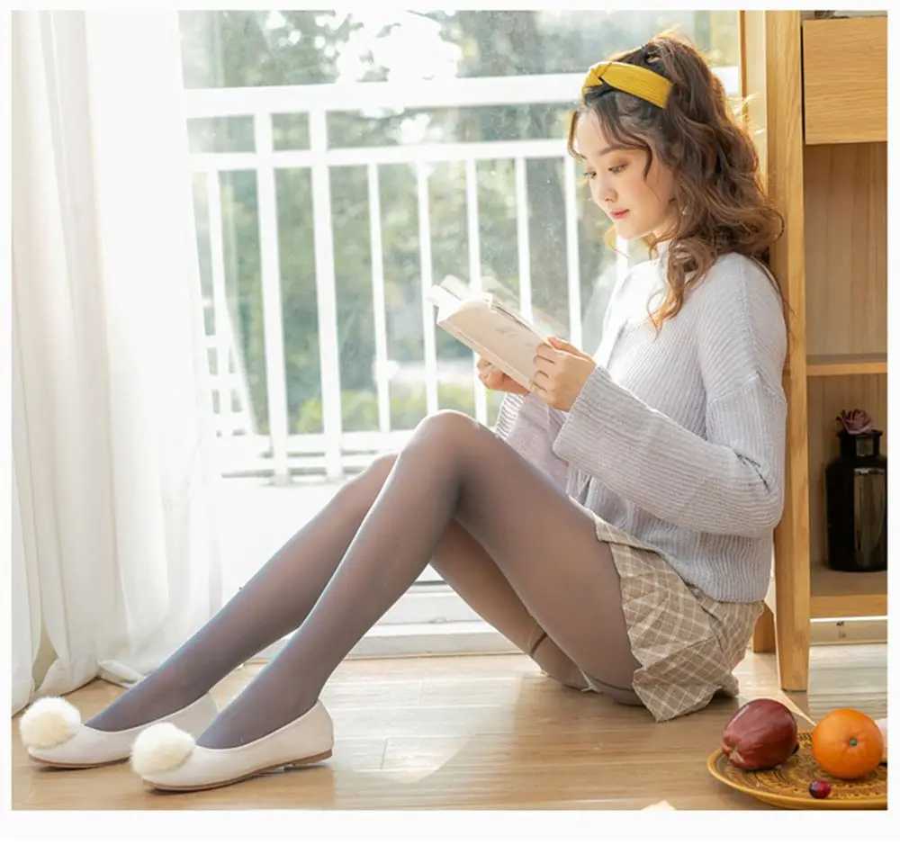 Extra Big Size Leggings Women Tights Winter Warm Fleece Lined Leggings Thick Velvet Tights Thermal tight Pants Dady PantyhoseX240914
