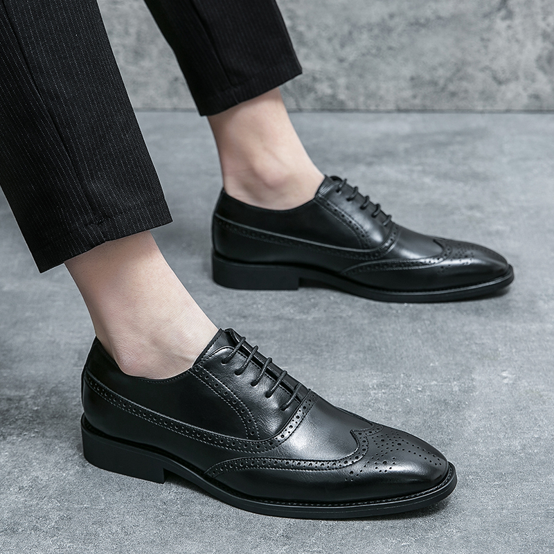 Size Brand 38~46 Mens Dress Handmade New Brogue Carved Style Designer Leather Wedding for Men Flats Oxfords Formal Shoes 659b Oxds