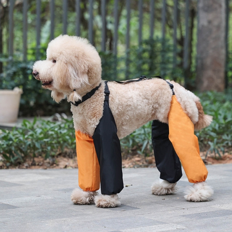 Lightweight Dogs Leggings Comfortable Dog Boot Leggings with Suspender Daily Walking Leg Covering Waterproof Leggings 40JA