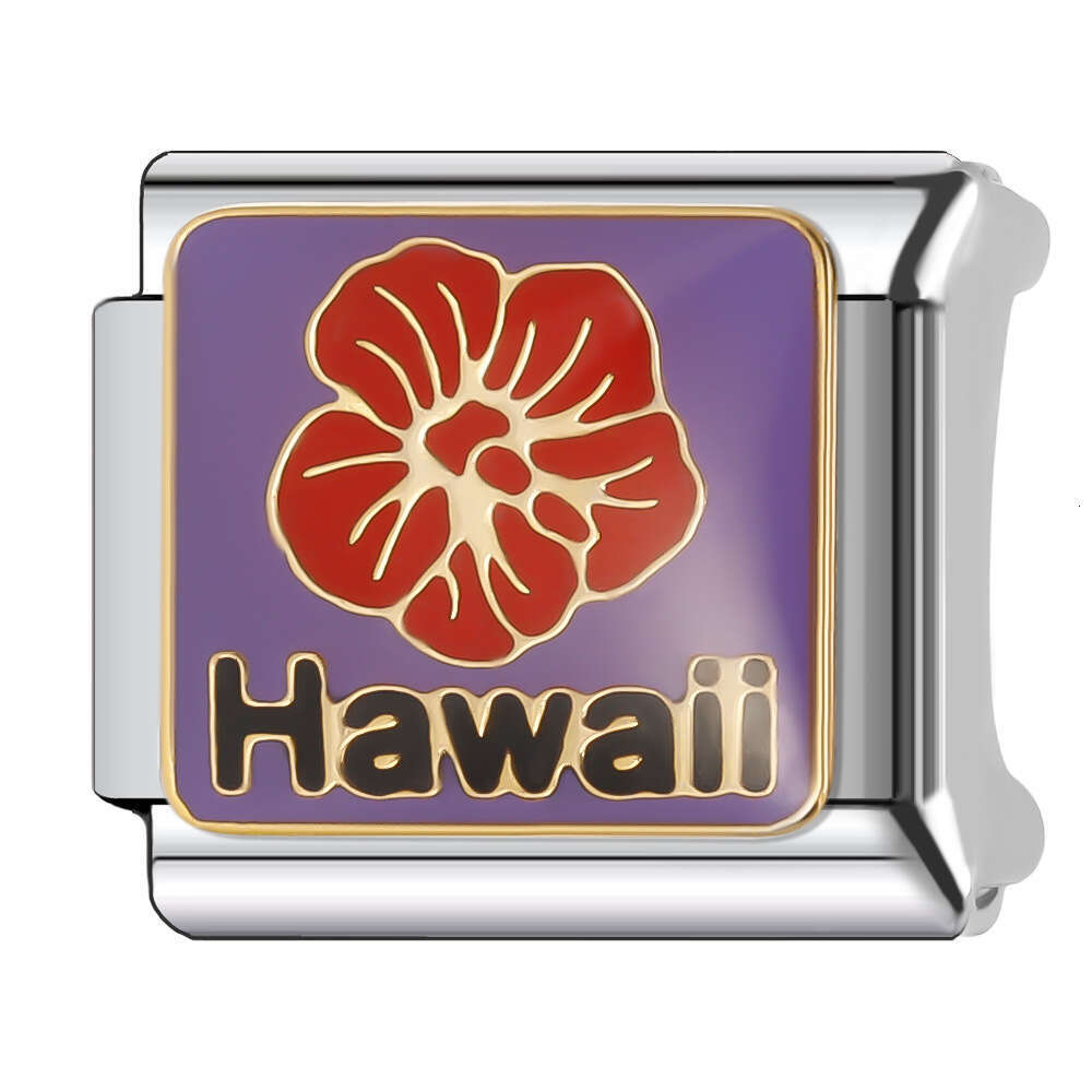 New Women's Gift flowers tulips Bead Italian Charms Links Bangle Beads Fit 9mm Stainless Steel Bracelet Making DIY For Women Fashion Jewelry