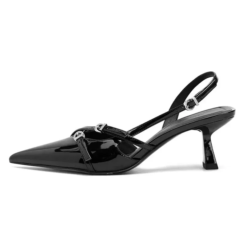 Luxury Designer Summer Women Sandals Fashion Elegant Pointed Toe Singbacks Shoes Ladies Sexy High Heel Party Sandalias