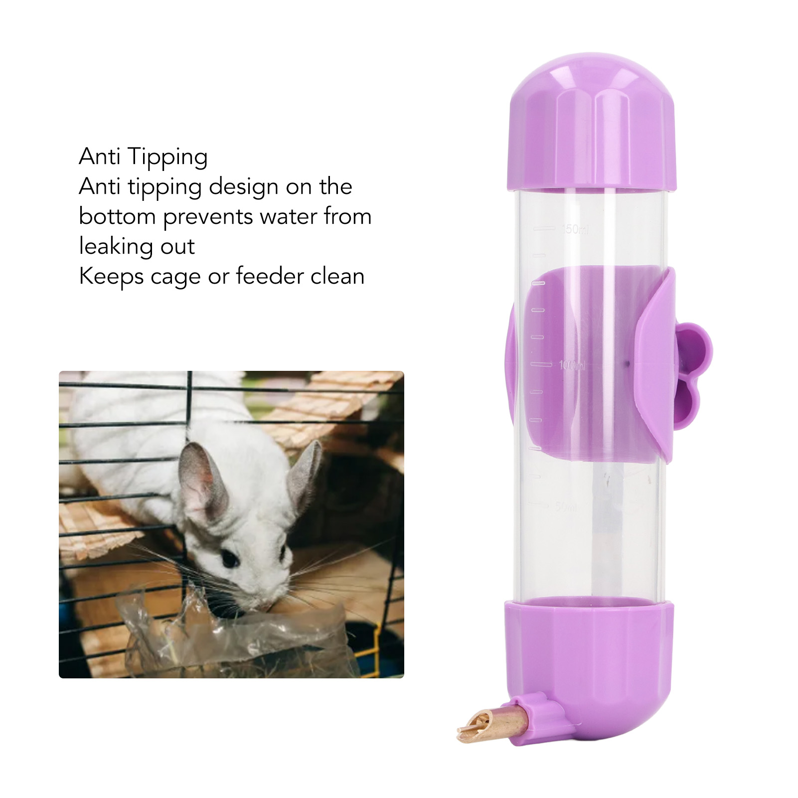 Automatic Parrot Water Dispenser, Bird Cage Water Feeder, Leakage Proof, Small, Medium, Large Parrots, Chinchillas