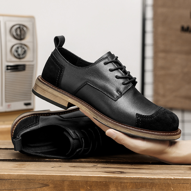 Genuine Leather Men Oxford Shoes Lace Up Outdoor Fashion Casual Shoes Luxury Brand Men Formal Dress Footwear Handmade Sneakers