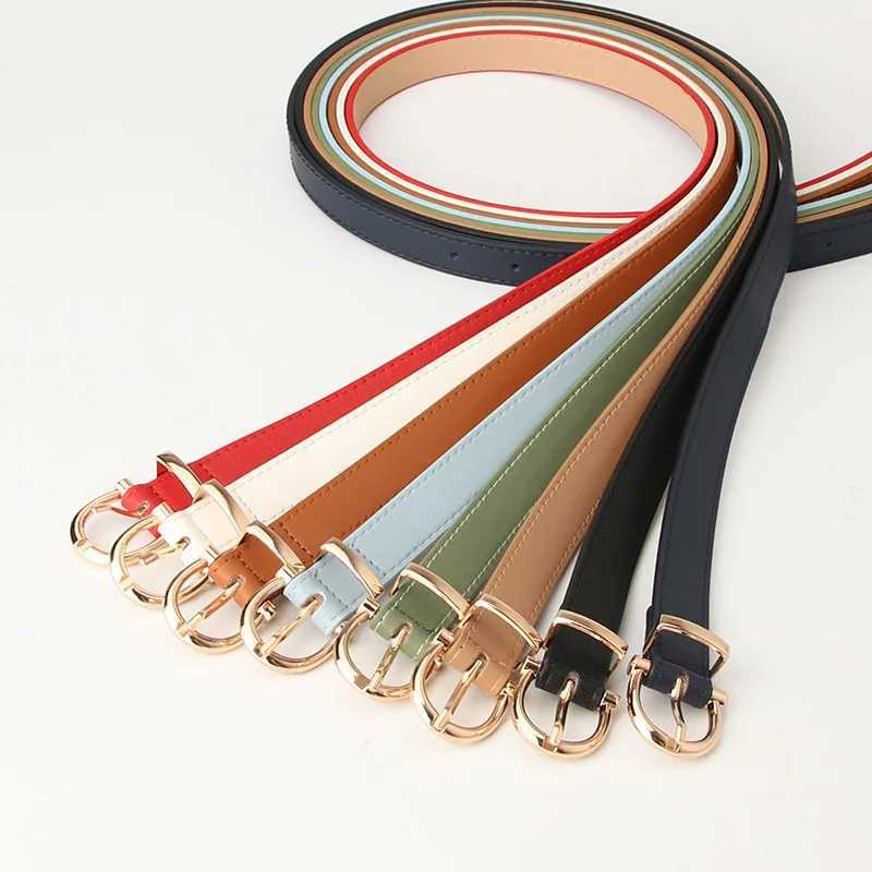 Red Belts for Women Jeans Clothing Accessories Luxury Designer Korean Fashion Alloy Button Female Elegant Y2k Belt Student 2024X240914